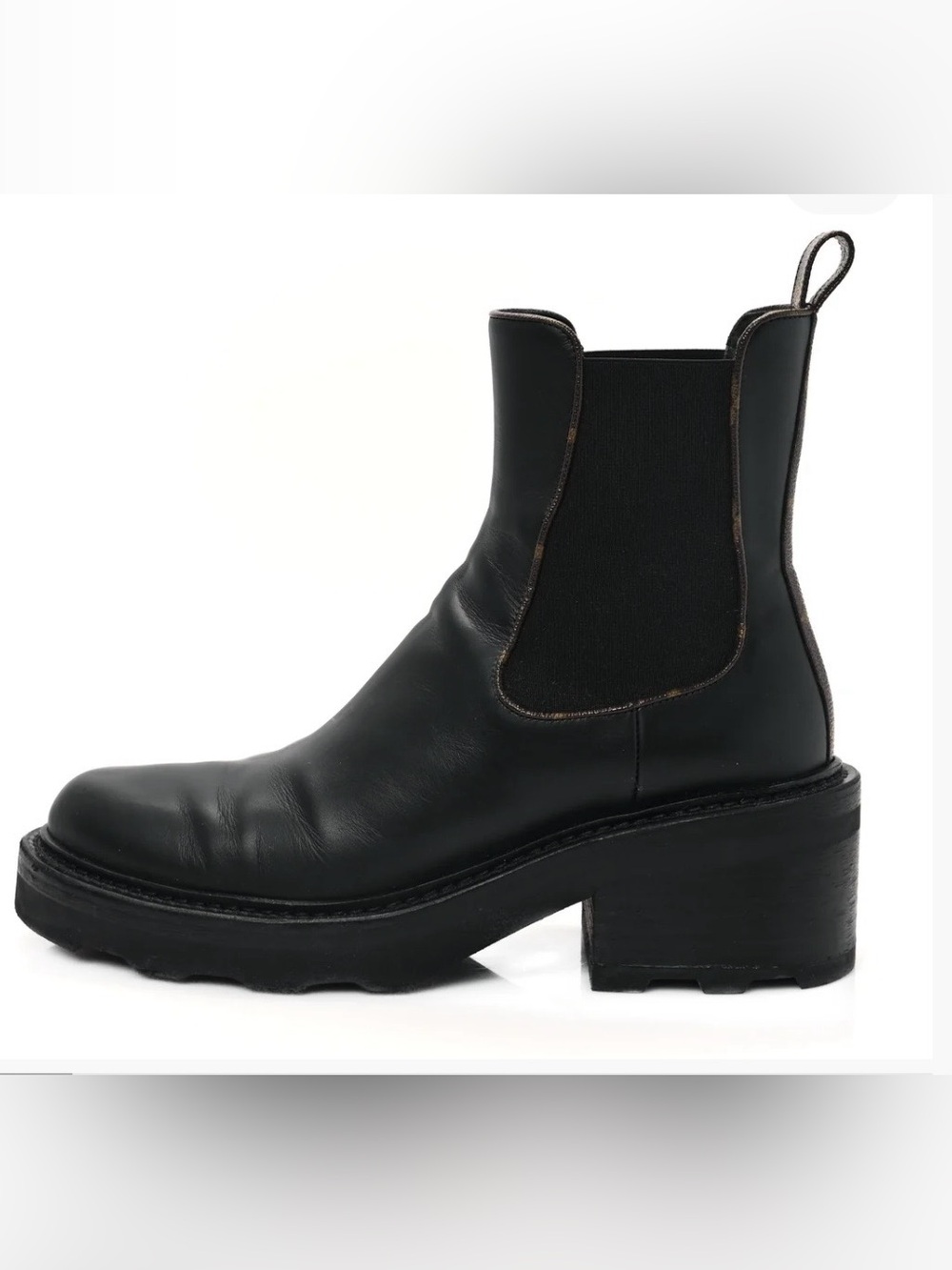 Louis Vuitton Black Louis Vuitton Calfskin Monogram Beaubourg Boot!